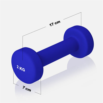 Ensemble d'haltères en vinyle 4 kg (2 x 2 kg)