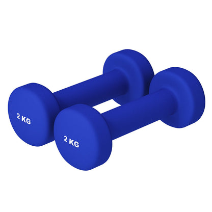 Ensemble d'haltères en vinyle 4 kg (2 x 2 kg)