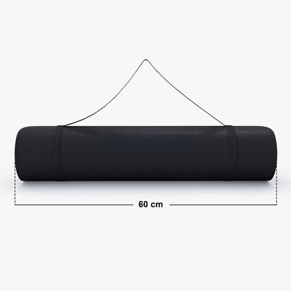 Deluxe Yoga Mat 190 x 60 x 1.5 cm Black