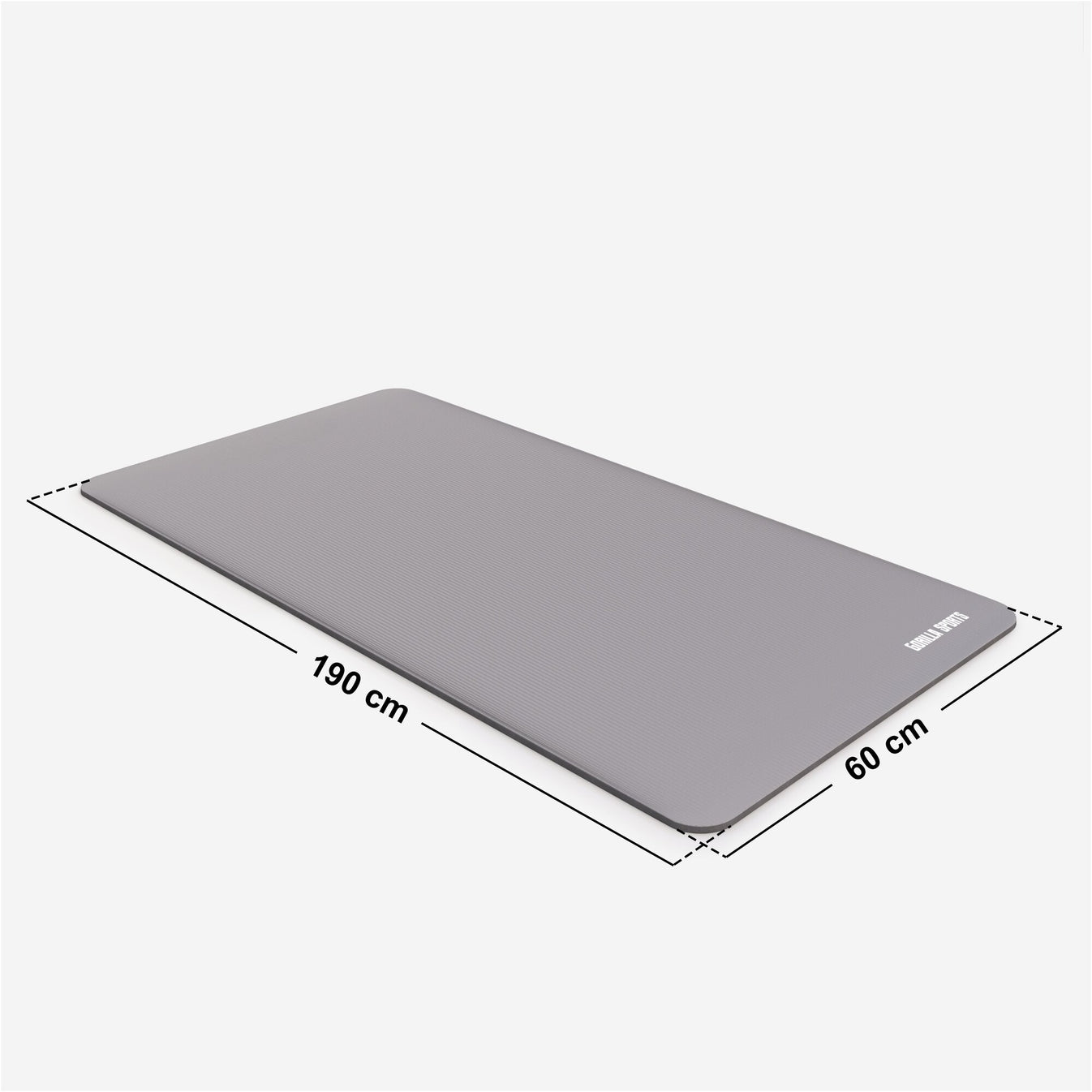 Tapis de yoga Deluxe 190 x 60 x 1,5 cm Gris