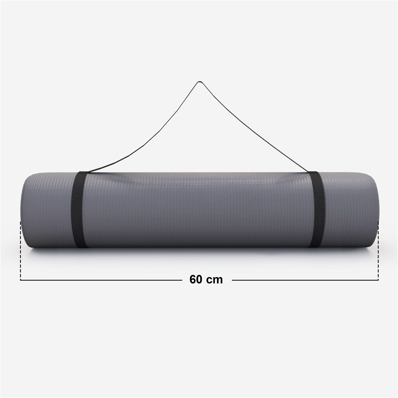 Tapis de yoga Deluxe 190 x 60 x 1,5 cm Gris