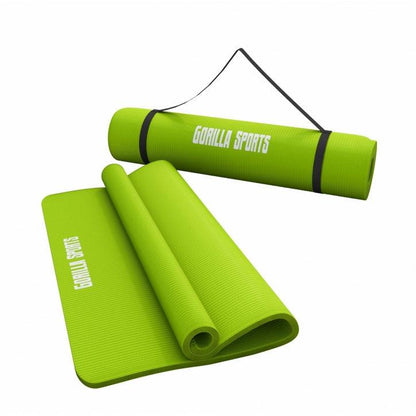 Yogamat Deluxe 190 x 60 x 1,5 cm Lime groen