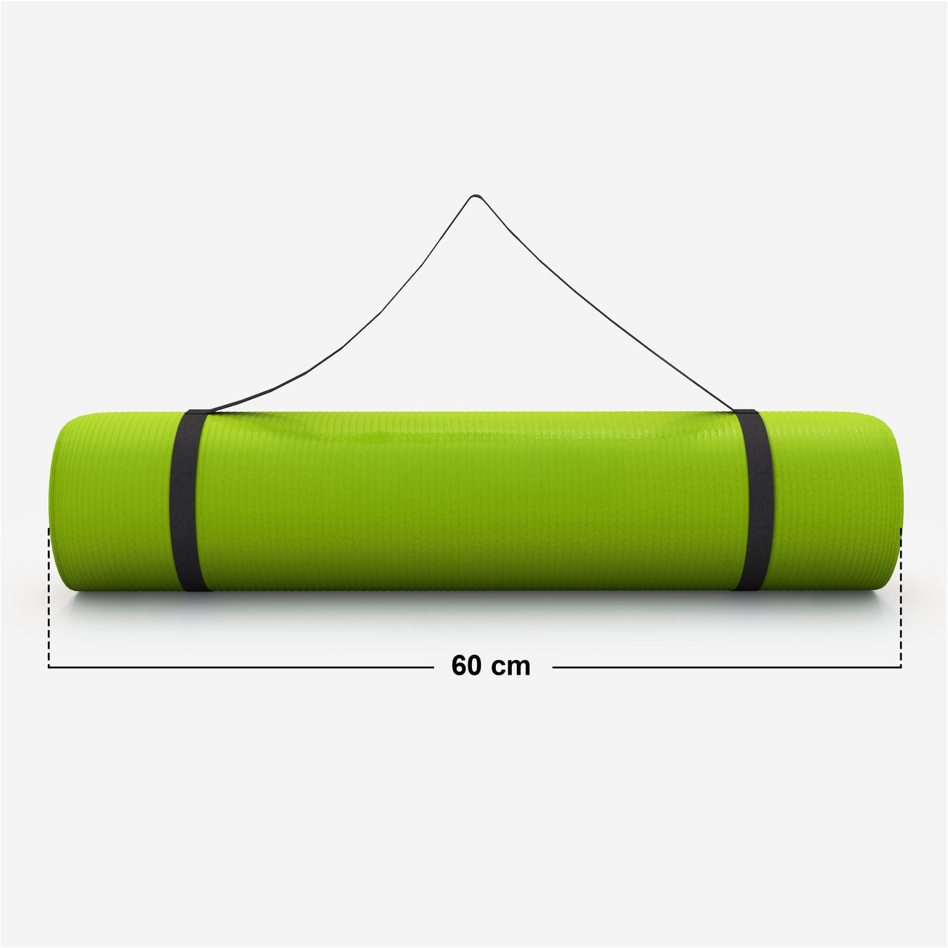 Tapis de yoga Deluxe 190 x 60 x 1,5 cm Vert citron