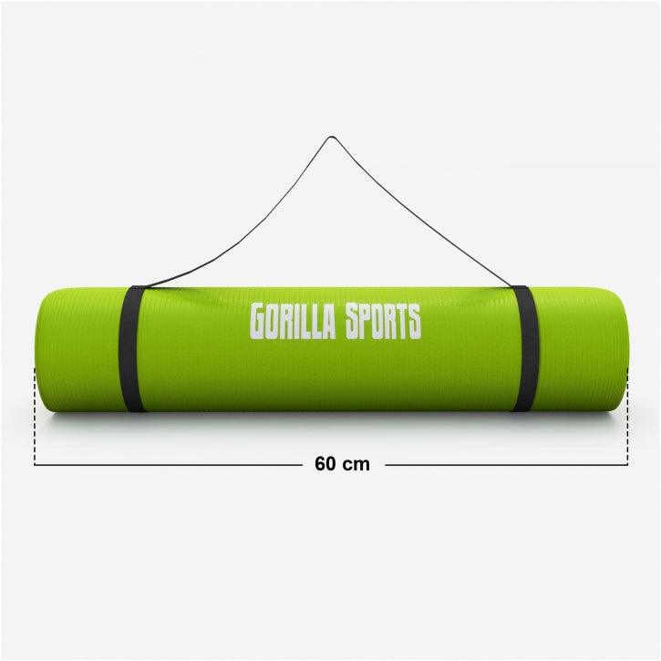Yogamat Deluxe 190 x 60 x 1,5 cm Lime groen