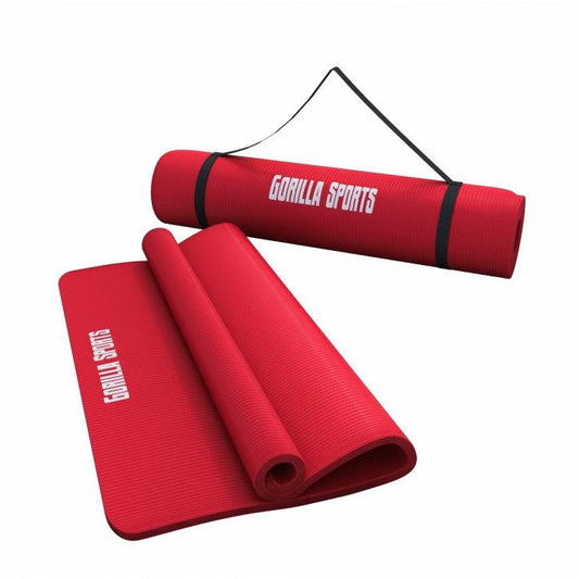 Yogamat Deluxe 190 x 60 x 1,5 cm Rood