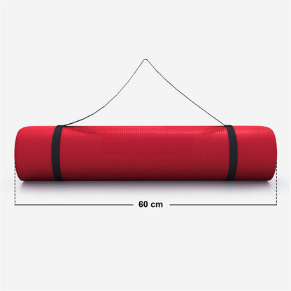 Tapis de yoga Deluxe 190 x 60 x 1,5 cm Rouge