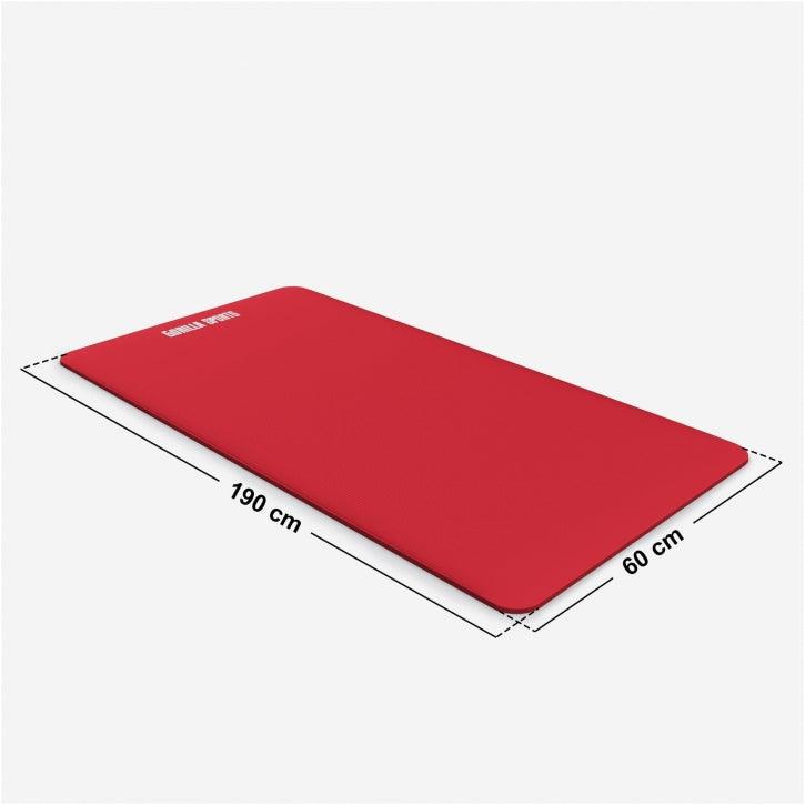 Yogamat Deluxe 190 x 60 x 1,5 cm Rood