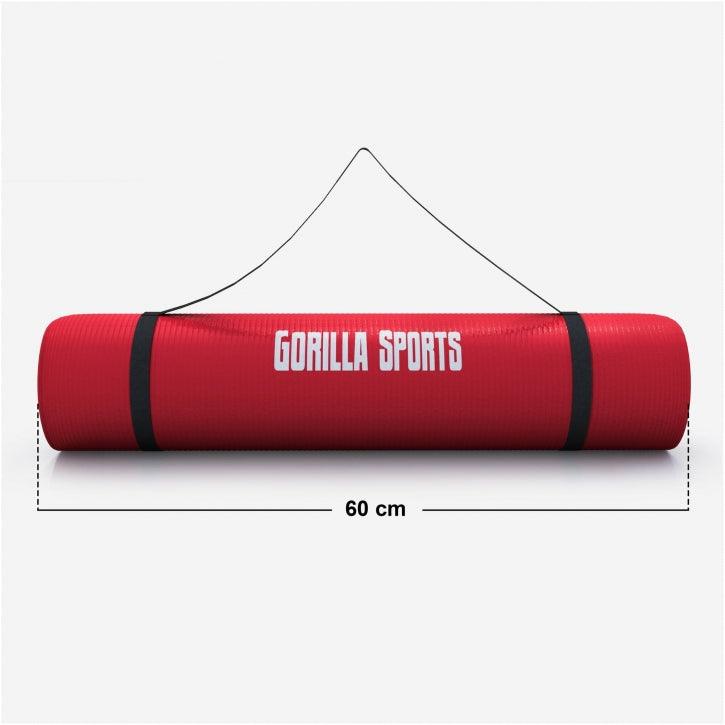 Yogamat Deluxe 190 x 60 x 1,5 cm Rood