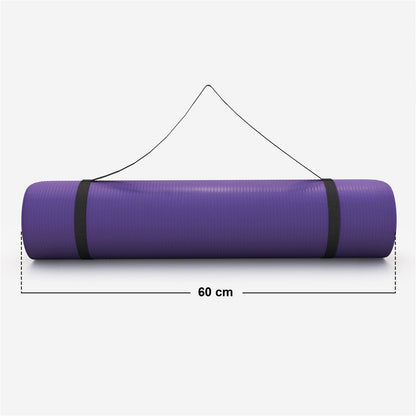 Tapis de yoga de luxe 190 x 60 x 1,5 cm Violet