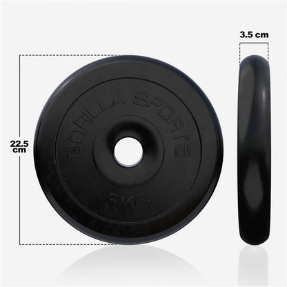 Halterschijf 5 kg Rubber