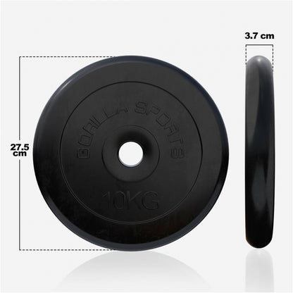 Halterschijf 10 kg Rubber