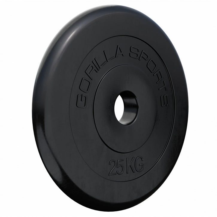 Halterschijf 25 kg Rubber