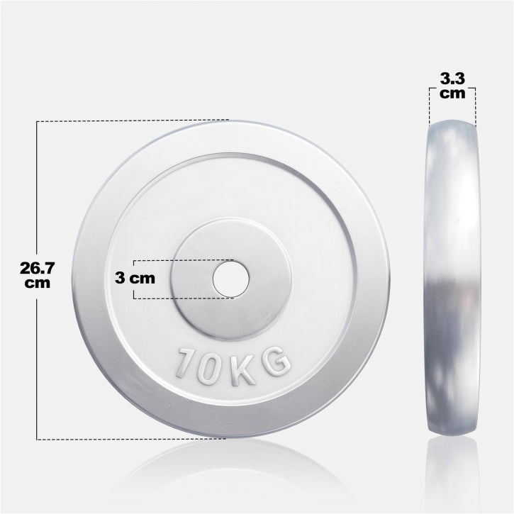 Halterschijf 10 kg Chroom