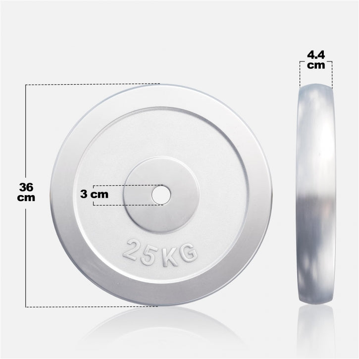Halterschijf 25 kg Chroom