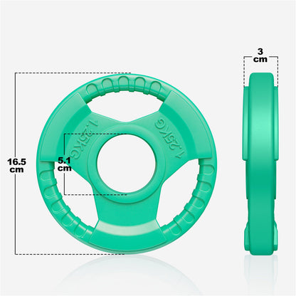 Disque de poids olympique 1,25 kg Gripper Fonte Revêtement caoutchouc - 50/51 mm