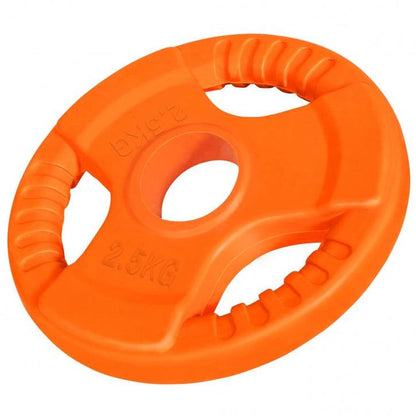 Olympische halterschijf 2,5 kg Gripper Gietijzer Rubber Coating - 50/51 mm