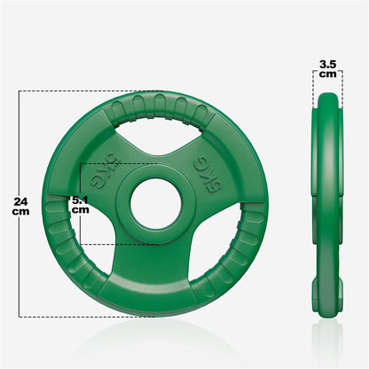 Disque de poids olympique 5 kg Gripper Fonte Revêtement caoutchouc - 50/51 mm