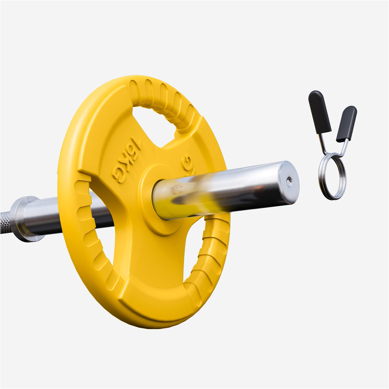 Disque de poids olympique 15 kg Gripper Fonte Revêtement caoutchouc - 50/51 mm