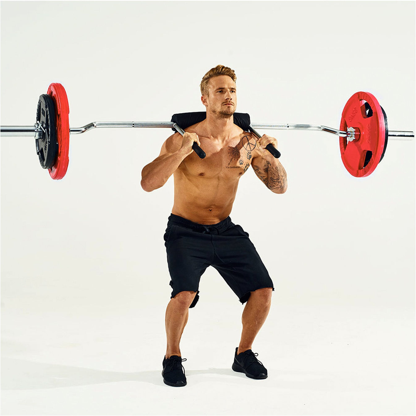 Disque de poids olympique 25 kg Gripper Fonte Revêtement caoutchouc - 50/51 mm