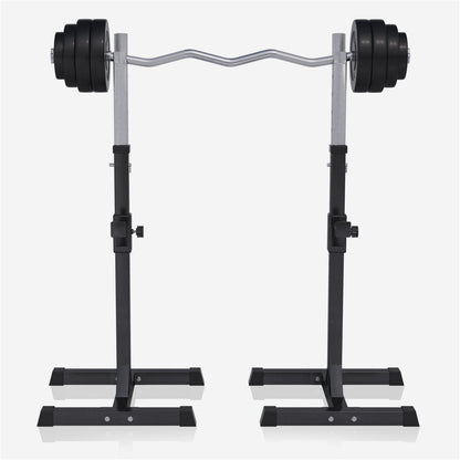 Squat en Bankdruksteunen met Halterset 35 kg kunststof