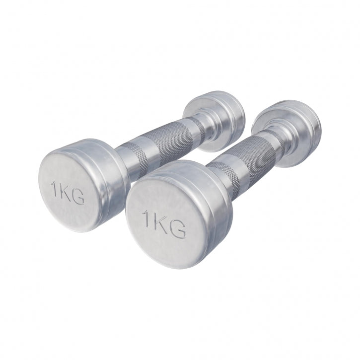 Dumbellset 2 kg (2 x 1 kg) Chroom