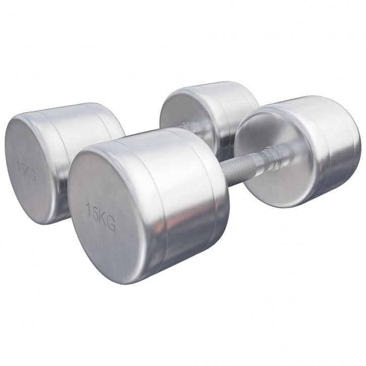 Ensemble d'haltères 30 kg (2 x 15 kg) Chrome