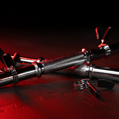 Set dumbbellstangen 35 cm - veersluiting 30 mm