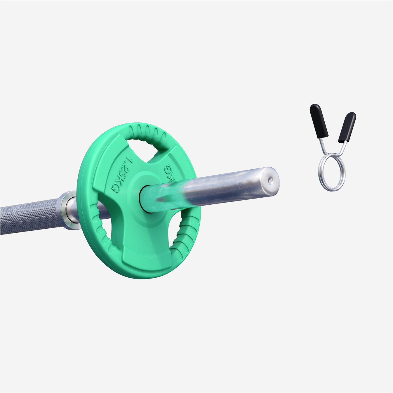 Halterschijf 1,25 kg Gripper Gietijzer Rubber Coating - 30/31 mm
