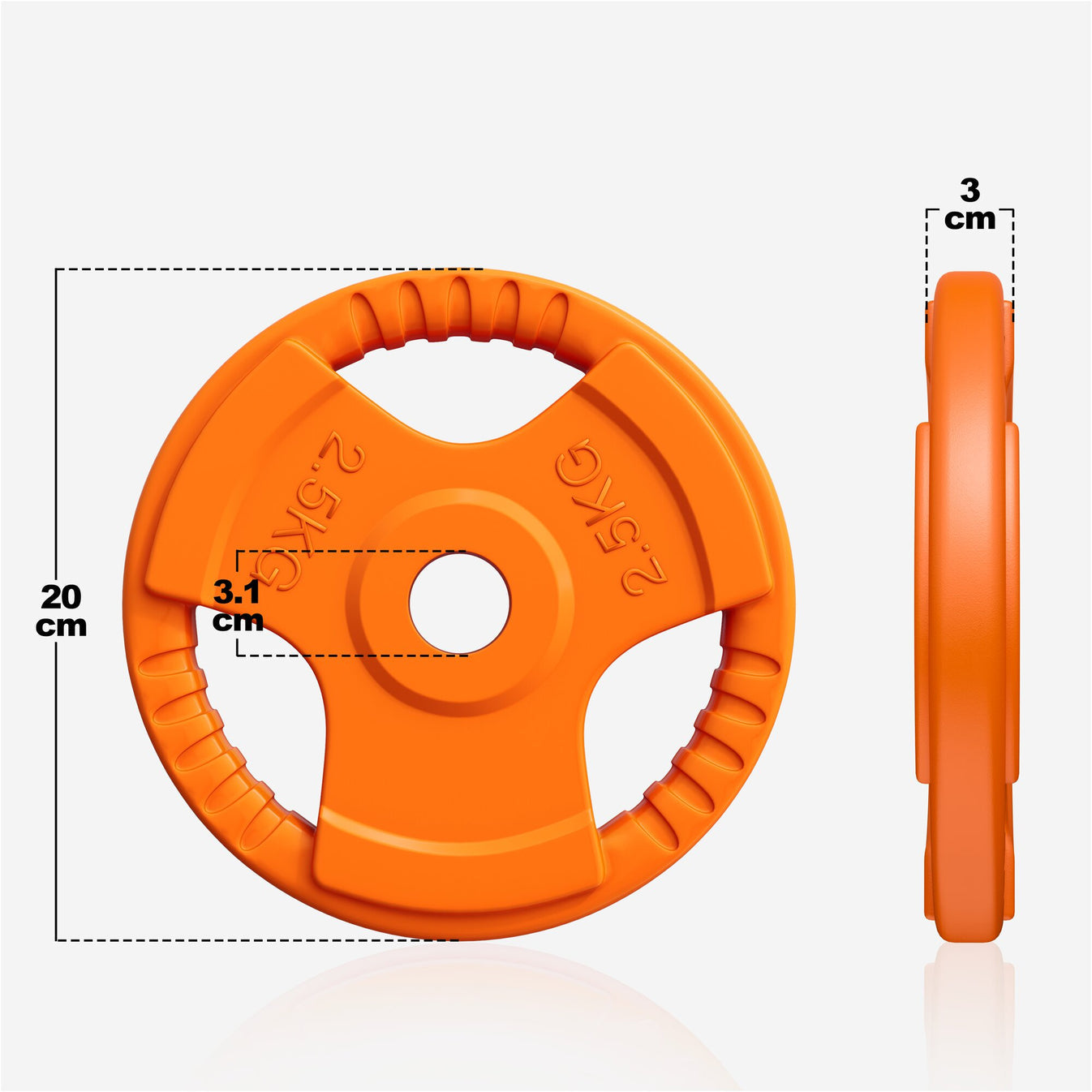 Poids 2,5 kg Gripper Fonte Revêtement Caoutchouc - 30/31 mm