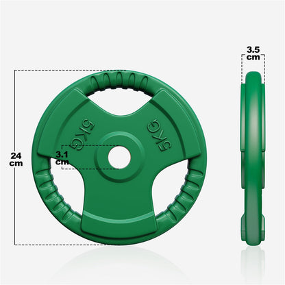 Halterschijf 5 kg Gripper Gietijzer Rubber Coating - 30/31 mm