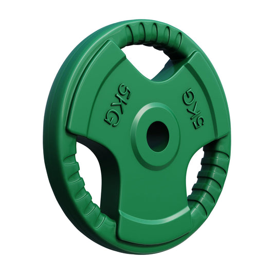 Weight Plate 5 kg Gripper Cast Iron Rubber Coating - 30/31 mm