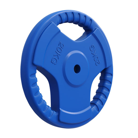 Halterschijf 20 kg Gripper Gietijzer Rubber Coating - 30/31 mm