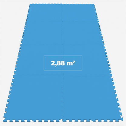 Sportschool Vloer Beschermingsmatten (8 stuks, totaal 2,88 m2) Blauw