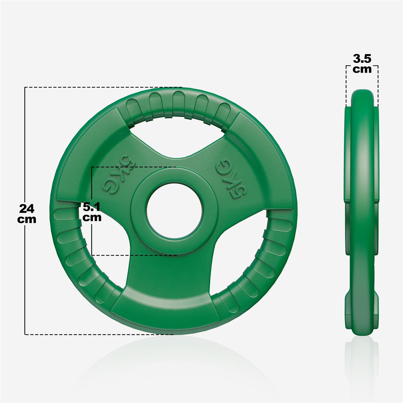 Voordeelbundel 30 kg (6 x 5 kg) Olympische Halterschijven Gripper Gietijzer - 50/51 mm