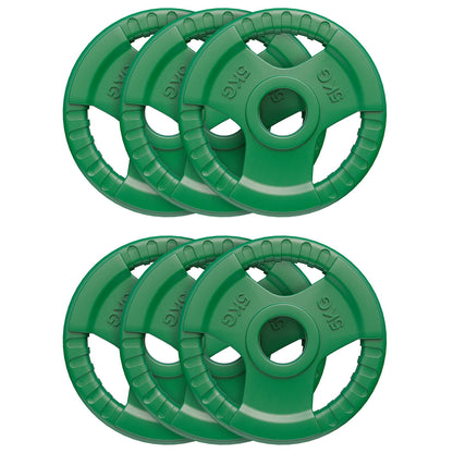 Voordeelbundel 30 kg (6 x 5 kg) Olympische Halterschijven Gripper Gietijzer - 50/51 mm