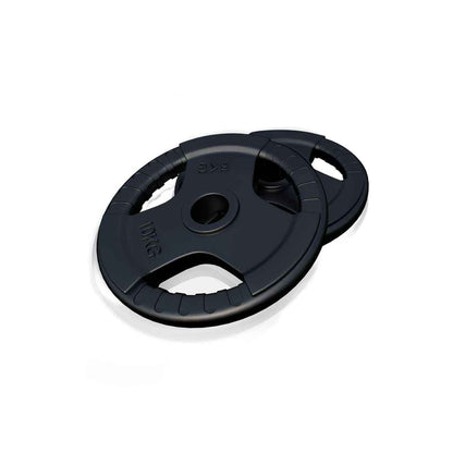 2 pinces pour disques de poids olympiques de 10 kg, fonte, revêtement caoutchouc - 50/51 mm