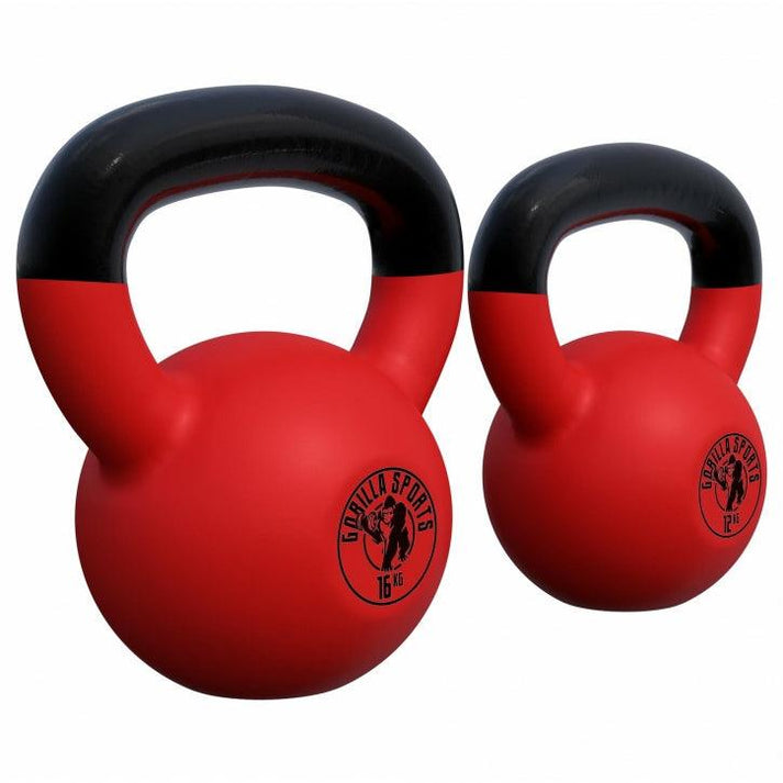 Ensemble Avantage Kettlebells 12 et 16 kg Revêtement Caoutchouc