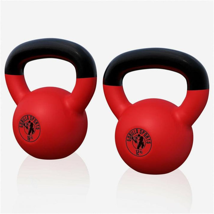 Ensemble Avantage Kettlebells 12 et 16 kg Revêtement Caoutchouc