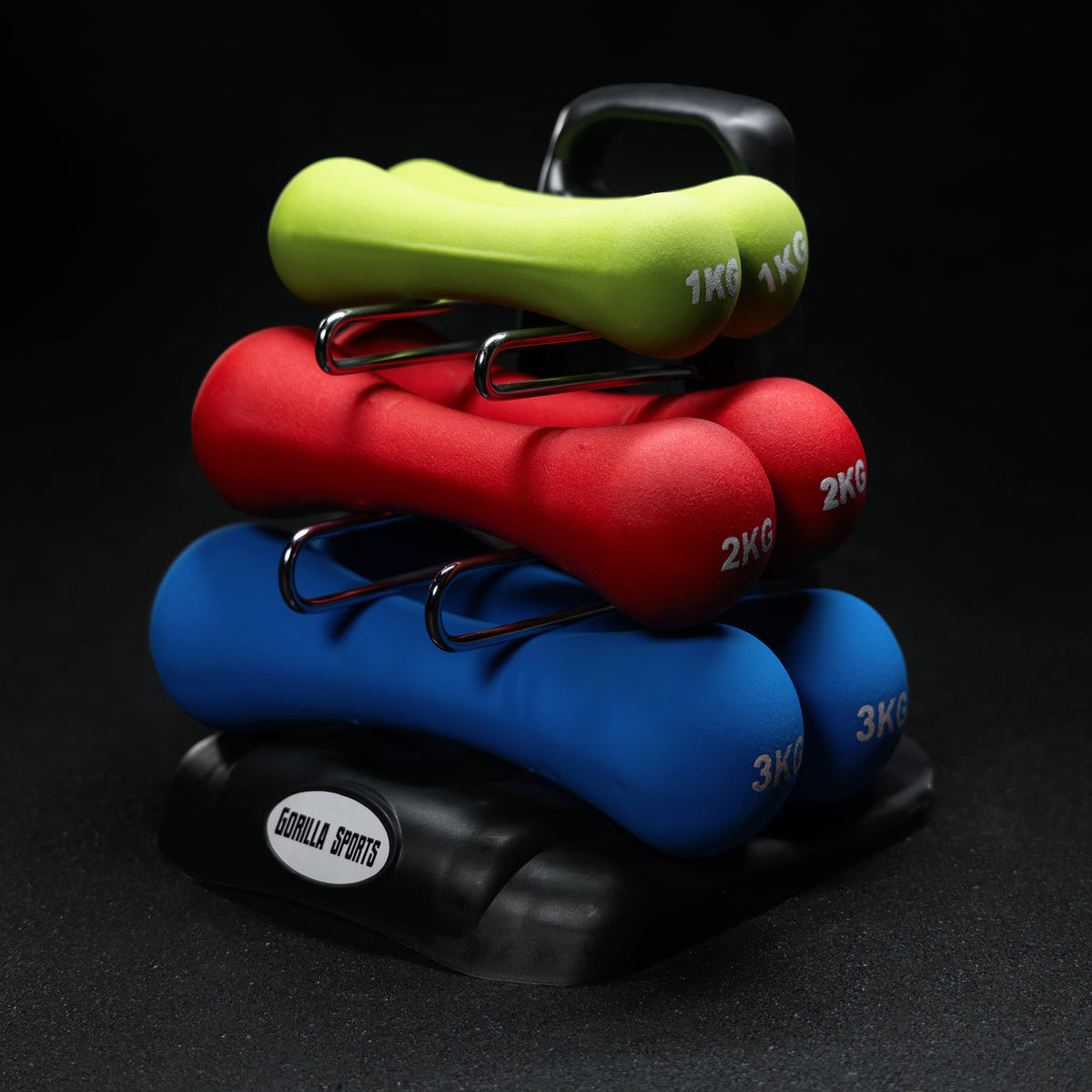 Aerobic barbell set 12 kg with stand