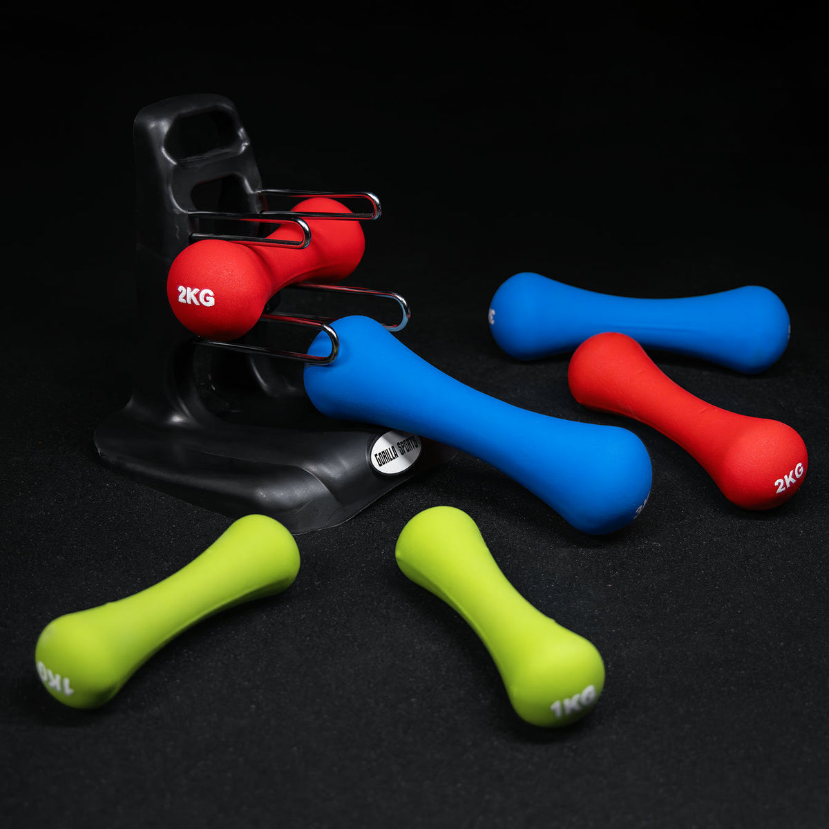 Aerobic barbell set 12 kg with stand