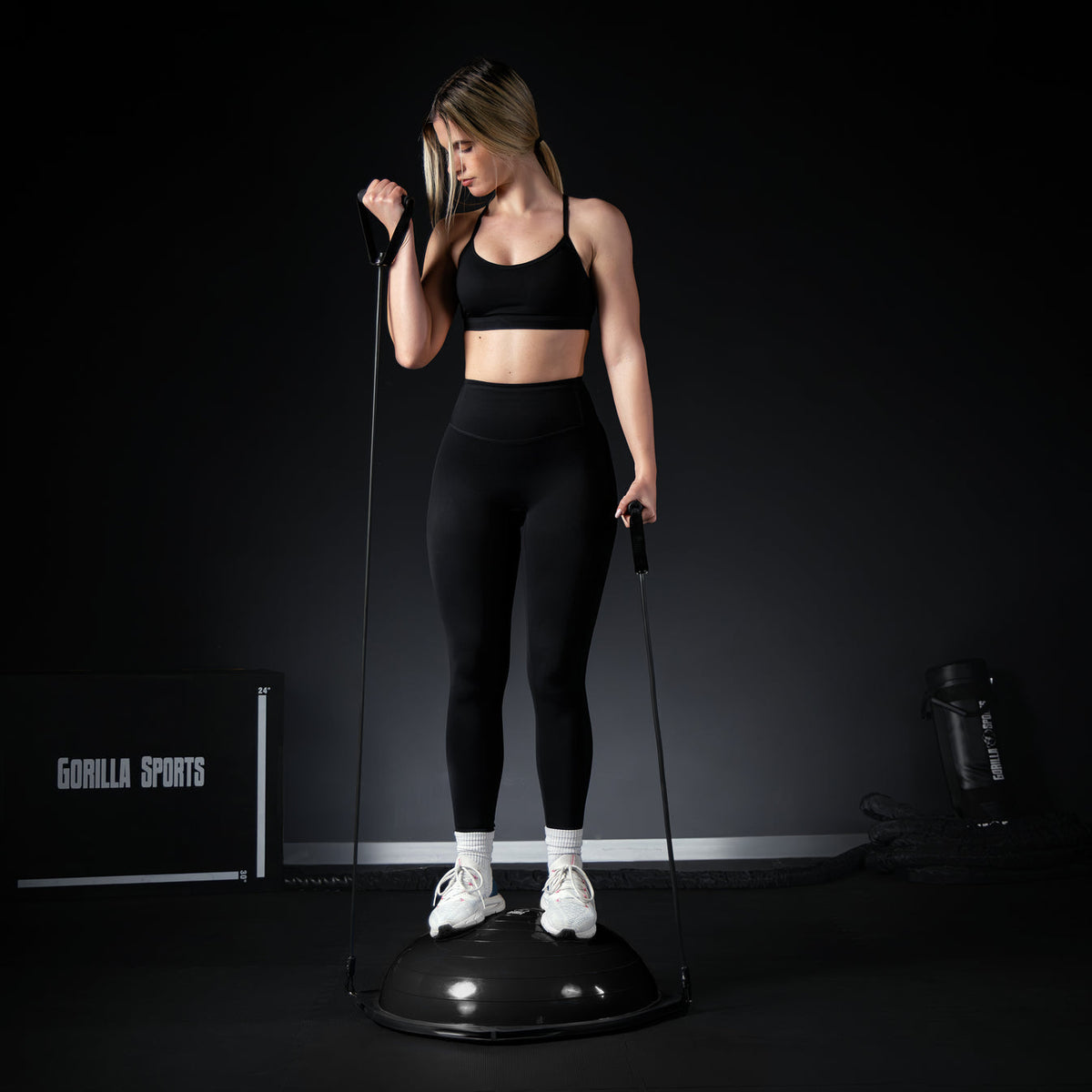 Balance board met weerstandsgrepen