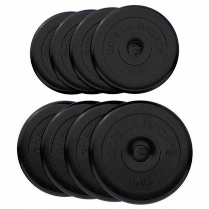 Pack avantage 30 kg (4 x 2,5 et 4 x 5 kg) Disques de poids en caoutchouc 