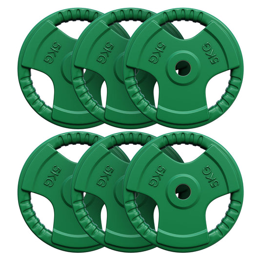 Voordeelbundel 30 kg (6 x 5 kg) Halterschijven Gripper Gietijzer - 30/31 mm