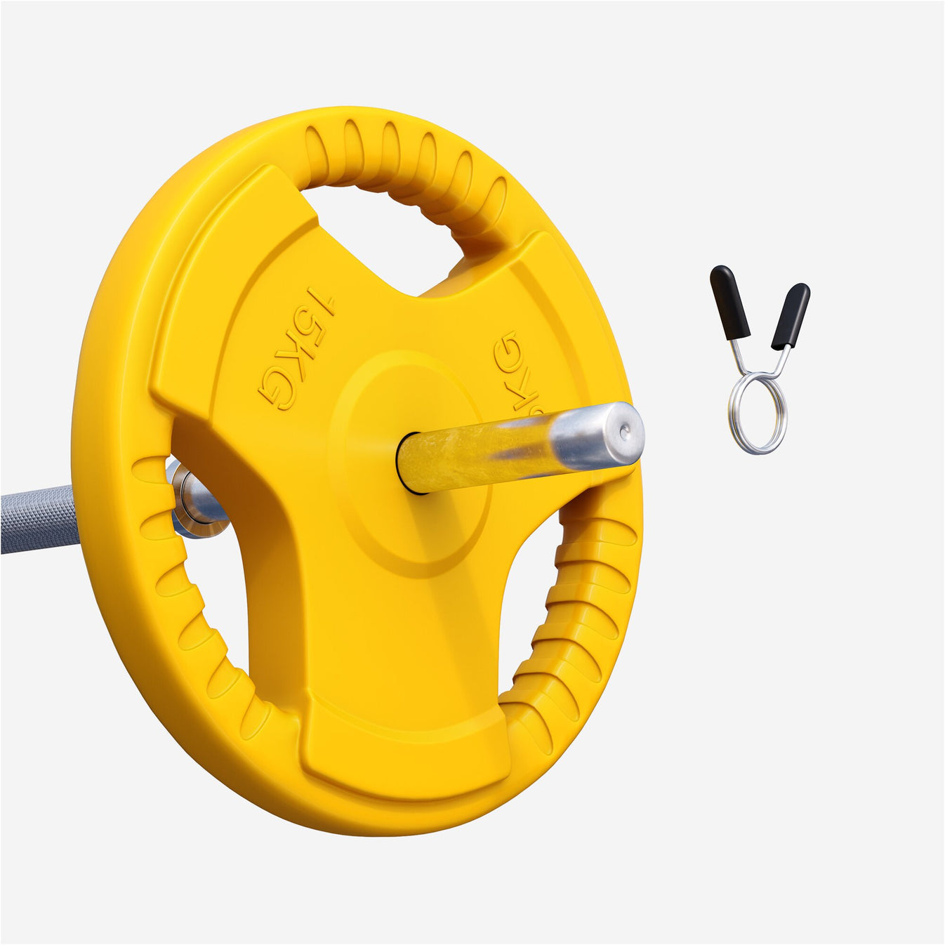 Pack économique 2 x 15 kg Plaques de poids Gripper en fonte avec revêtement en caoutchouc - 30 mm 