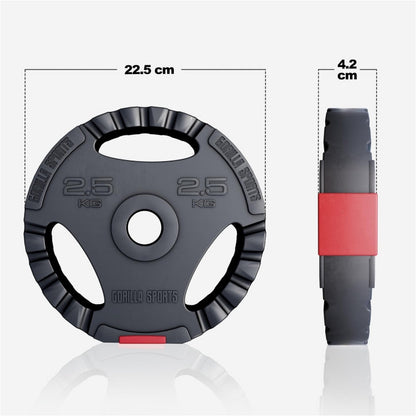 TWEEDE KANS Voordeelbundel Halterschijven Gripper Kunststof 27,5 kg - 30/31 mm