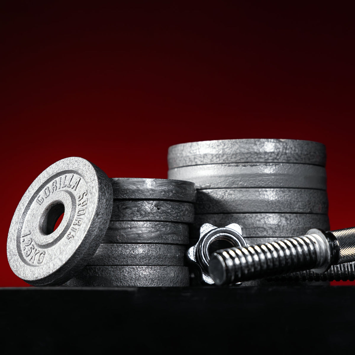Dumbbellset 27.5 kg gietijzer schroefsluiting