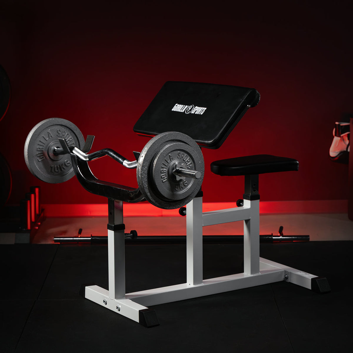 Biceps Curlbank met 38 kg halterset gietijzer