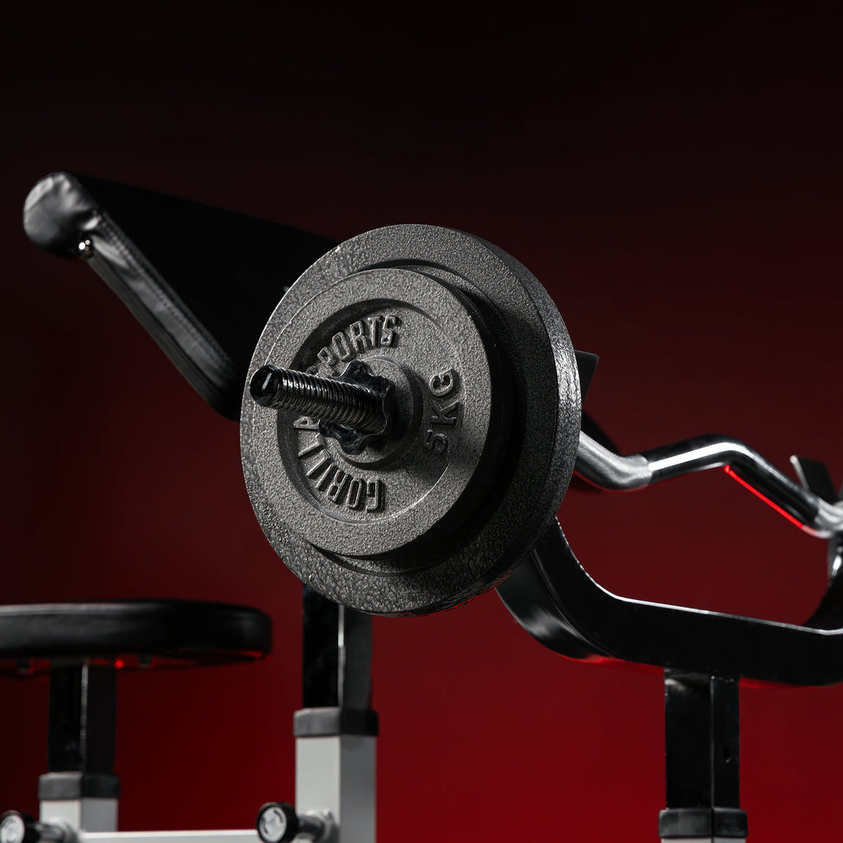 Biceps Curlbank met 38 kg halterset gietijzer