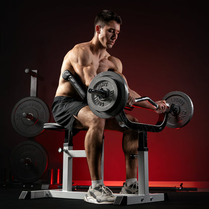 Biceps Curlbank met 38 kg halterset gietijzer