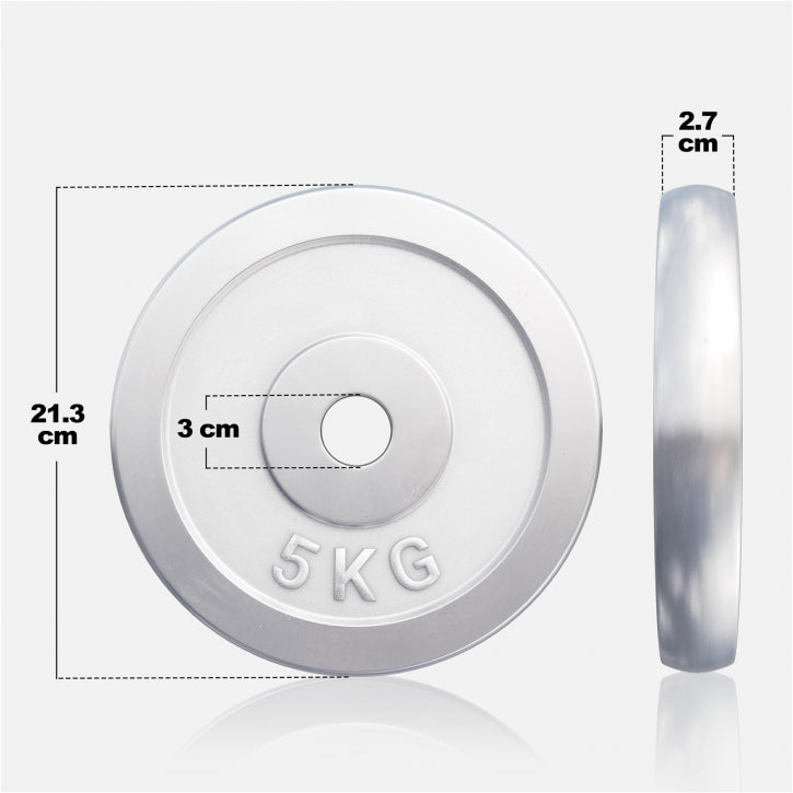 Halterschijven set 30 kg Chroom - 6 x 5 kg